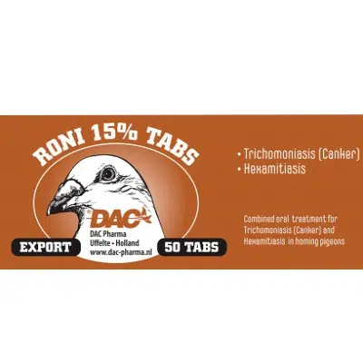 Export Roni 15% 50 Tablets Pigeon Product Roni extra strong by DAC 
