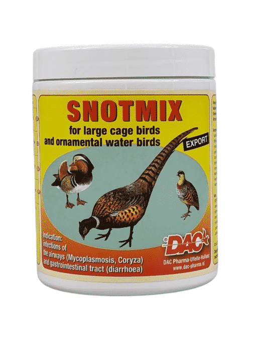 Mucus mix for large cage birds - and ornamental water birds